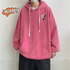 加绒新款港风宽松连帽套头卫衣X5676-常规P70控88-加绒P80控98，男装卫衣，电商A061-1