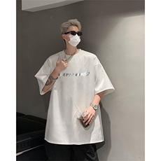 男装短袖T恤2025夏季丝光棉印花五分袖体恤XZ514-2-2024101-P58，男装T恤，星座514-2(原B239)