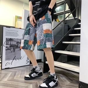 K3610-P25夏季新款潮流休闲百搭五分超薄冰丝沙滩裤男裤图片