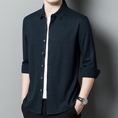 AFG15055钱塘2020-3春秋季新款时尚休闲简约中年男士衬衫P140，男装衬衫，钱塘207-3