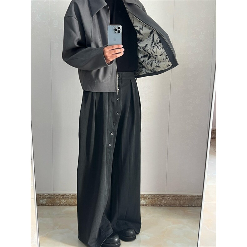 【有货】Boxy短款水墨花垫肩外套男高级感美式夹克HT112CC-P75图片