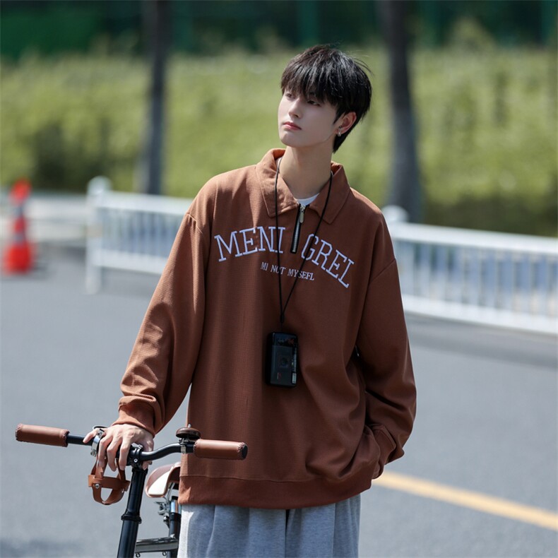 2025秋装美式华夫格翻领刺绣卫衣外套618A-WT20-P48控65，女装短外套，星座914-4