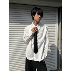 日系纯色打底衬衫男女高级感美式休闲叠穿内搭长袖衬衣上衣外套，男装衬衫，星座506A