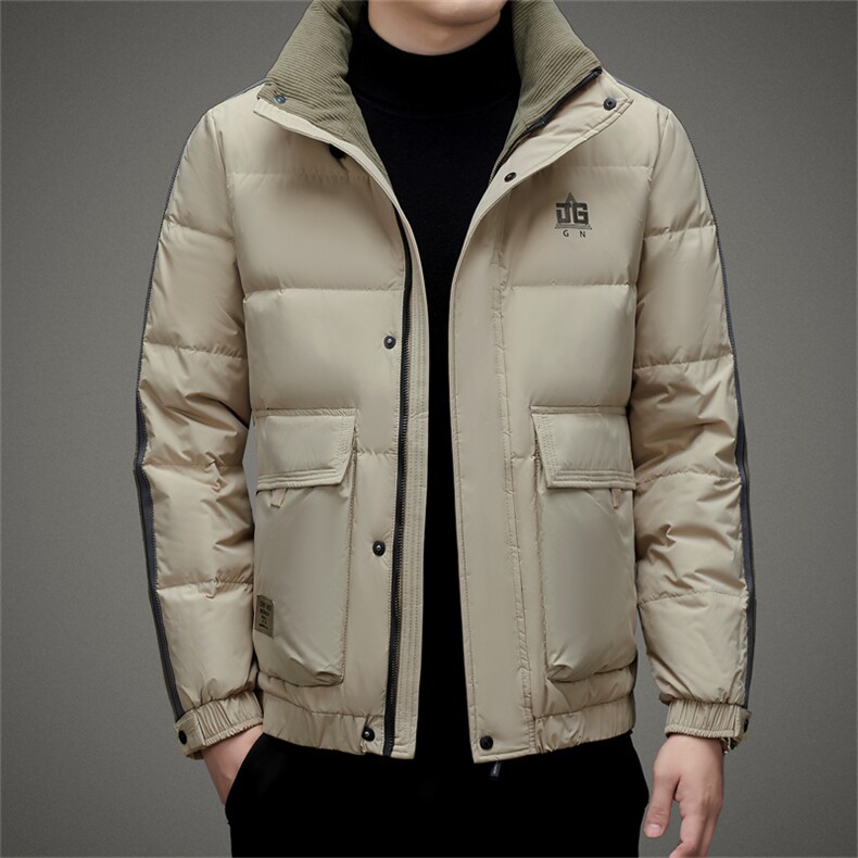 BAMJ-8951钱塘2020-2中年男士冬季厚款立领百搭简约羽绒服P220,男装羽绒服,钱塘207-2