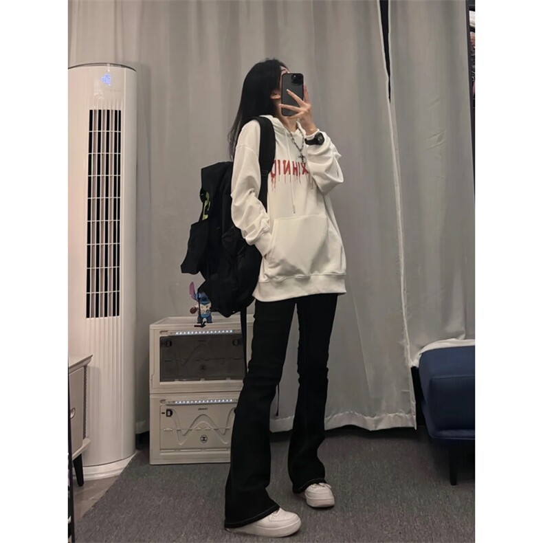 高街vibe纯色牛仔裤男款夏季修身直筒弹力微喇叭裤控价68,男装牛仔裤,星座310A-4
