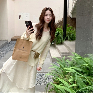 新款  毛衣吊带连衣裙两件套套装5752-P175K258图片