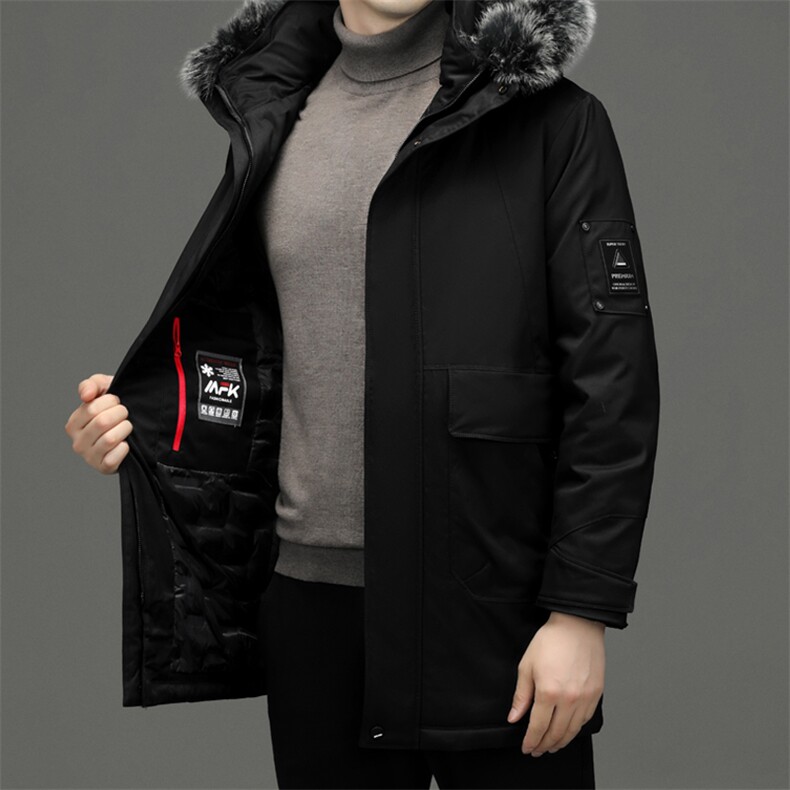 BEYR806钱塘2020-2中年男士冬季厚款中长款时尚休闲羽绒服P313,男装羽绒服,钱塘207-2