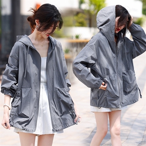 【有防晒报告】轻薄防晒衣女夏宽松大码防紫外线户外防晒服外套图片