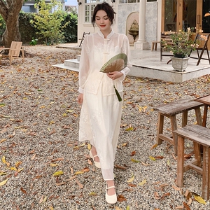 2024夏季新品新中式套装裙-款号9917-P155-K228图片