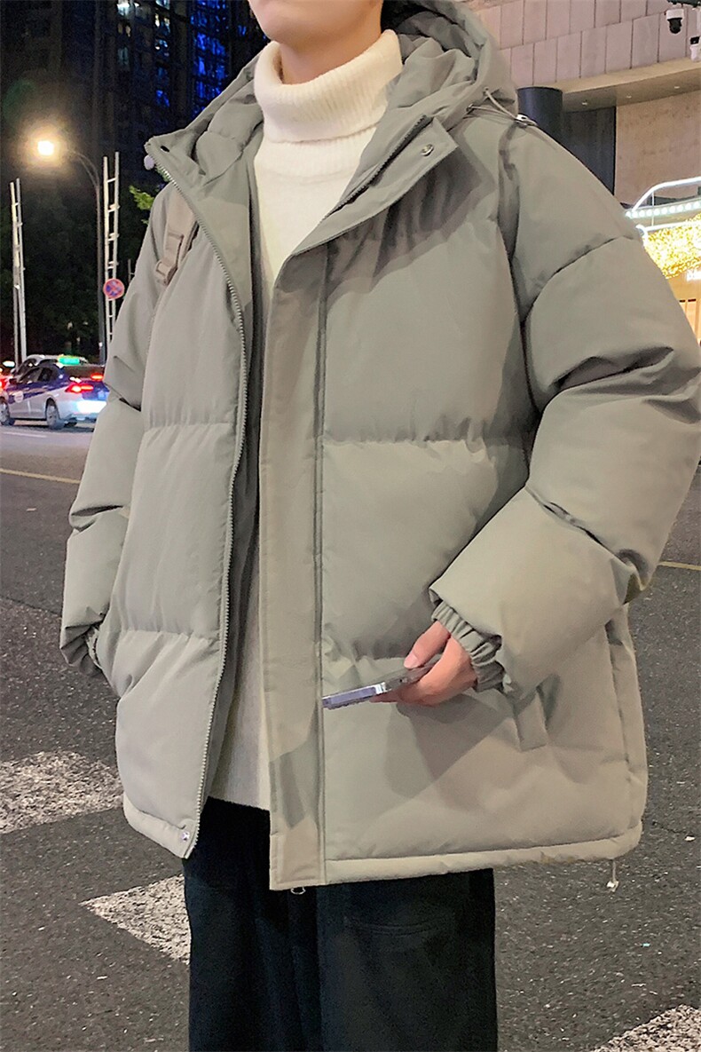 棉服棉袄秋冬新款棉衣外套纯色连帽面包服保暖加厚A436-1277-P60,男装棉衣,电商A436