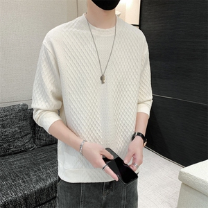 M-8XL 秋季胖男生圆领提花卫衣男 59图片