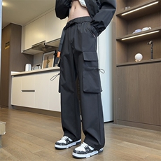 男士冲锋裤宽松大口袋休闲裤秋季新款长裤潮流A266-KZ8026-P40，男装休闲裤，电商A266