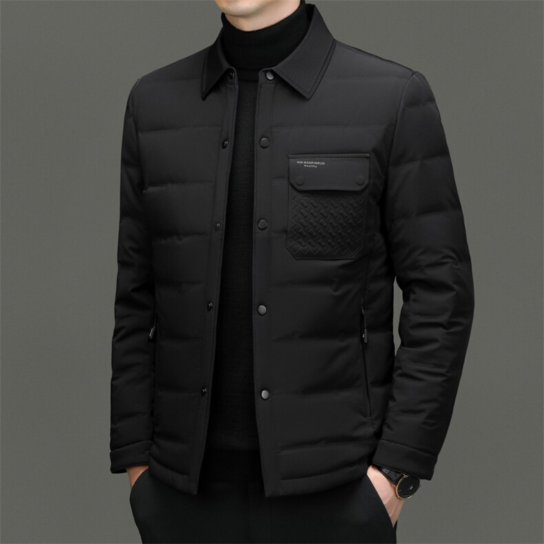 C98668钱塘2020-2新款商务休闲翻领简约中年男士羽绒服P205,男装羽绒服,钱塘207-2