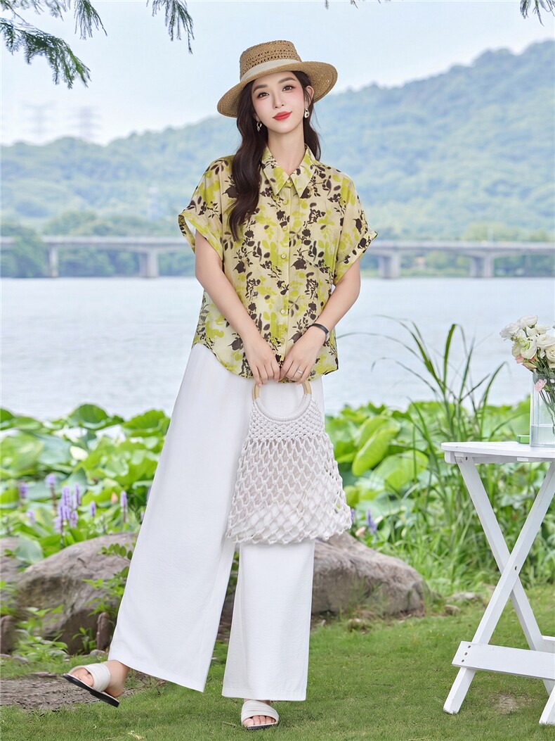 现货！2026年夏季时尚简约大方气质优雅宽松休闲两件套裤套装女,女装套装/套裙,衣之秀