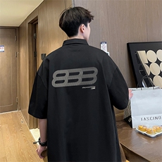 可设48小时支持抖音得物来样二开网眼透气翻领t恤美式短袖POLO衫，男装T恤，电商A486-1