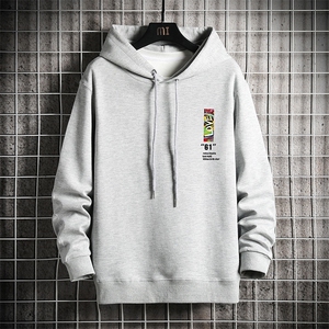 WY2169-P35 加绒款-P40 纯连帽卫衣男大码运动帽衫宽松薄 网格图片