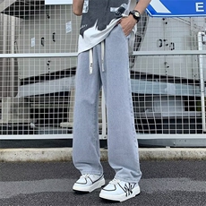 高腰直筒显瘦夏阔腿牛仔裤男宽松薄款裤子NZ5080，男装牛仔裤，星座1116A-1（原606A）
