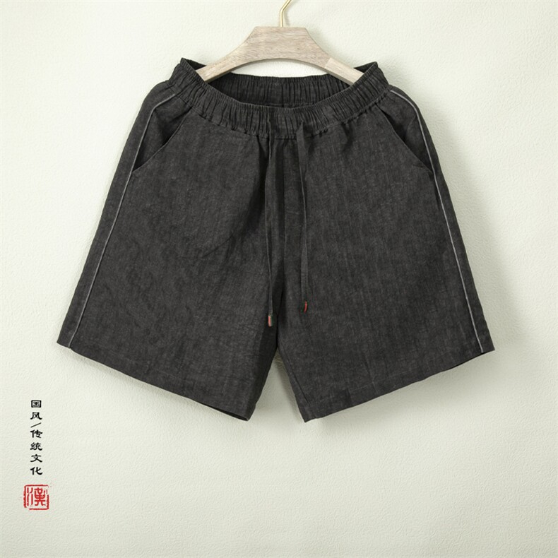 风男装棉麻男士棉麻短裤K002P65,男装牛仔裤,钱塘802