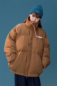 白鸭绒中性冬季新品设计感抽绳立领羽绒服 YR214P195控258图片