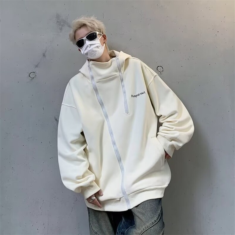 开衫连帽卫衣男生春秋季潮牌痞帅炸街美式复古青少年外套Q43/P58，女装短外套，星座506