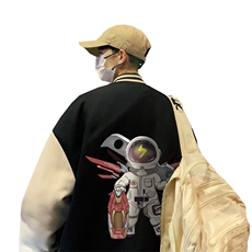 BQMF19-P90港风拼接棒球服男士棉服男棉袄男潮牌棒球服棉袄男潮牌，男装棉衣，电商B367