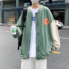 美式复古棒球服男秋季潮牌春秋情侣运动夹克外套W4867-P40，男装夹克，星座512-2