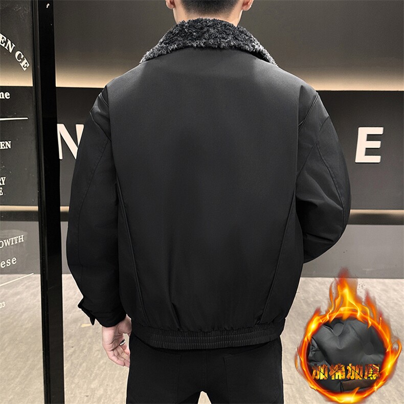 2025新款羊羔毛领棉衣冬季新款棉衣外套男士衣款宽松加棉加厚棉衣,男装棉衣,星座507A（原星座306B-2）