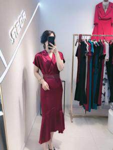 时尚醋酸拼接连衣裙????，女装连衣裙，珀莎