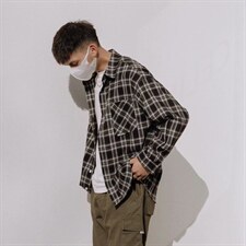 格子长袖衬衫男士CY018-P35，男装衬衫，星座1103-3