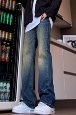 B221美式ins高街暗黑小众修身微喇牛仔裤LK24259-特P45控78，男装牛仔裤，电商B221