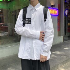 春季日系复古潮牌印花衬衫男士原宿港风长袖衬衣潮流W1600-P32，男装衬衫，星座512-4