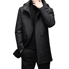 冬季新款脱卸帽羽绒服休闲拆卸内胆外套爸爸装上衣YYYR6806-P335，男装羽绒服，电商B212（原钱塘6029）