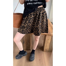 复古豹纹阔腿短裤女夏季辣妹百搭高腰休闲裤宽松显瘦气质直筒裤子，男装牛仔裤，星座1210-1