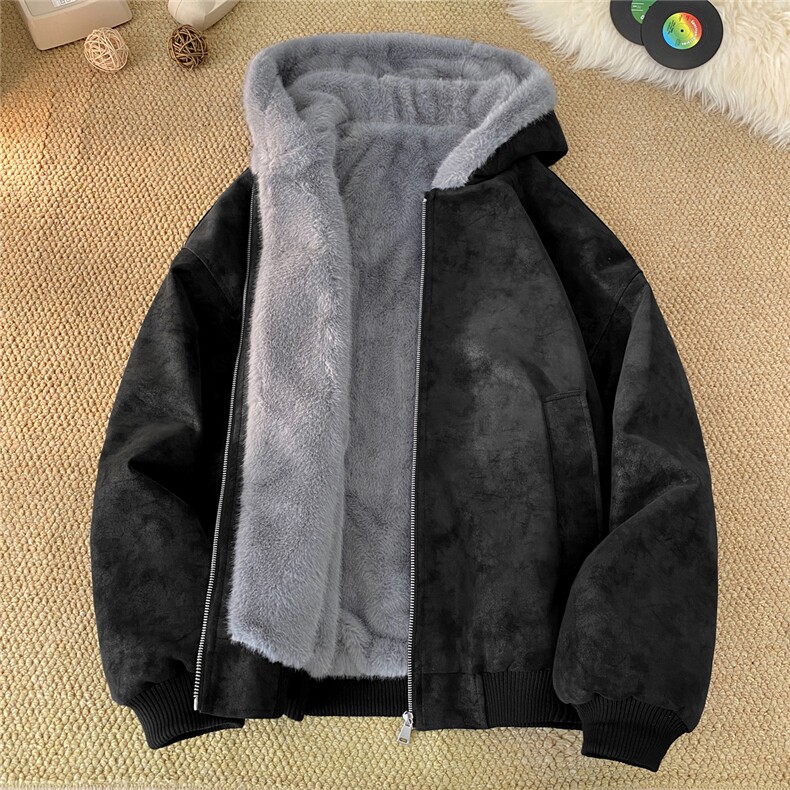 座山雕皮衣外套棉衣棉服夹克连帽毛领棉袄袖子是绒207-1668特p58,男装夹克,星座207