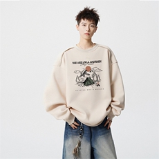 得物供货、重磅420克现货圆领卫衣宽松HD019-1-WY2825LL-P35，男装卫衣，电商019-1