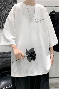 Q11238-P30 春夏季七分袖t恤男大码五分袖男短袖中袖   大皂风图片