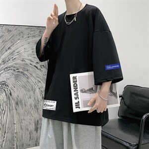 Q11062-P30 春夏季七分袖t恤男大码五分袖男短袖中袖   大皂风图片