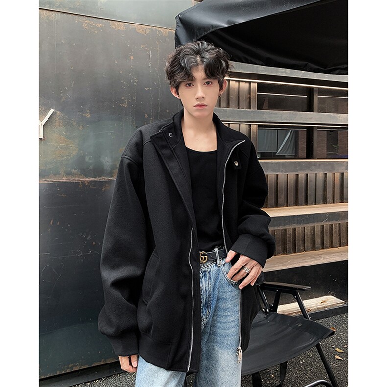 2025秋冬加厚丝绵呢美式街头卫衣复古情侣夹克外套A025-Y71-P78,男装夹克,电商A025