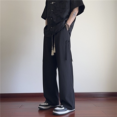 抖音品质新中式潮流飘带设计百搭休闲裤B315-K24069--特p30控58，男装休闲裤，电商B315