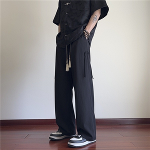抖音品质新中式潮流飘带设计百搭休闲裤B315-K24069--特p30控58图片