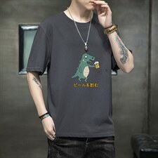 2026夏季新款潮流男休闲小怪兽印花圆领T恤大码1210-2-DT19-P10图片
