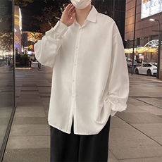 春秋季高级感长袖衬衫男士宽松垂感免烫纯色百搭衬衫C013，男装衬衫，星座1116A-1（原606A）