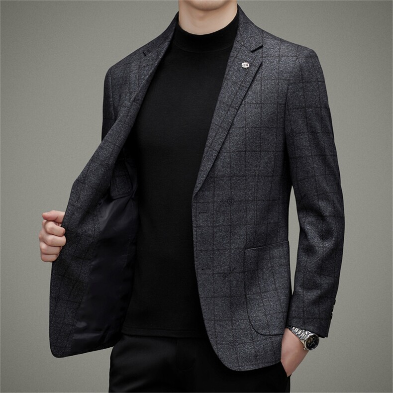 DJ3397钱塘2020-3秋冬季新款商务休闲合身中年男士西服P147,男装西服,钱塘207-3