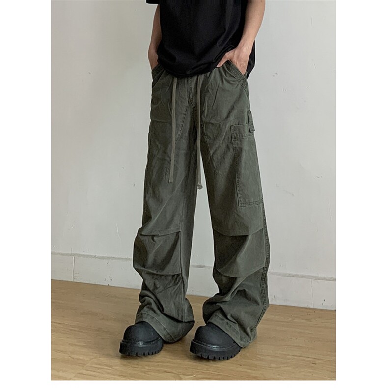 AK1835-P58美式复古炸街宽松显瘦抽绳休闲运动工装裤，女装休闲裤，星座617A-2