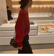 新款女装毛衣长袖宽松羊毛衫羊毛时尚百搭上衣，女装羊毛衫，恩泰羊绒