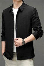 2023秋季新款长袖夹克男薄款翻领上衣中年男士商务休闲时尚外套，男装夹克，电商B212（原钱塘6029）
