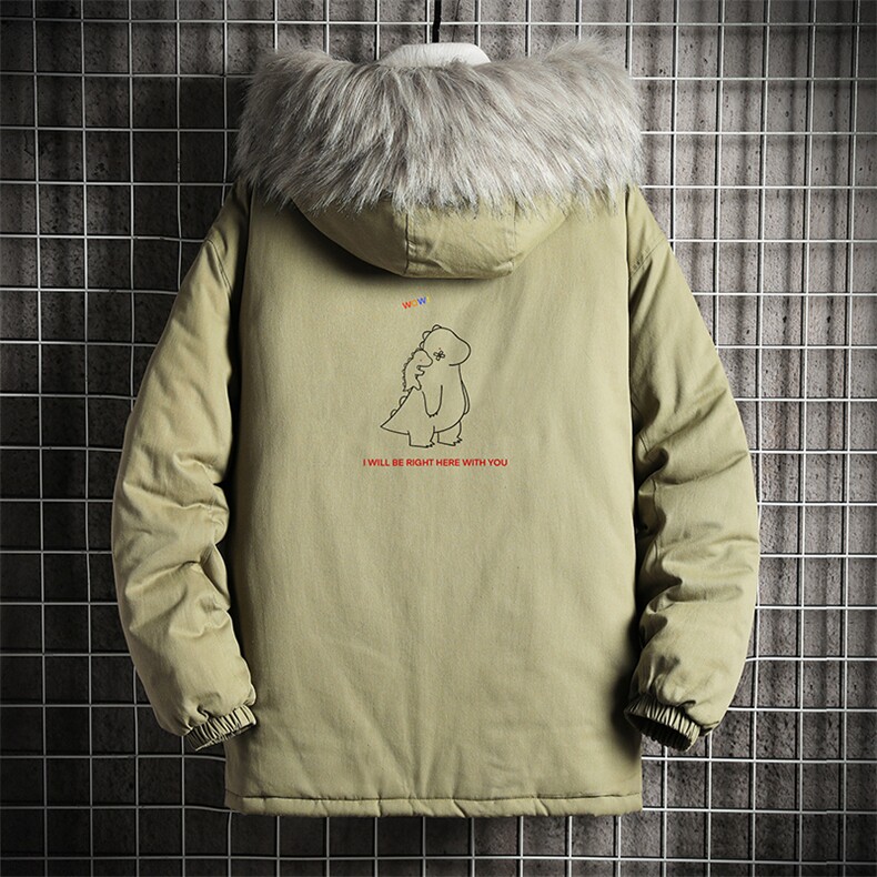 MM48140-P130冬季大毛领衣男士大码加厚袄男服网格挂拍,男装棉衣,电商A040A