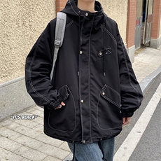 XZ213-19JK46-P88控108港风大码高街潮牌拼接连帽冲锋衣夹克外套，男装夹克，星座213