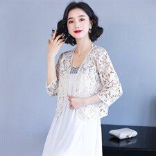 2023年蕾丝衫/雪纺衫开衫百搭性感气质年轻减龄，女装蕾丝衫/雪纺衫，婵米儿