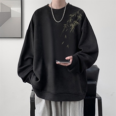 麂皮绒卫衣男大码重磅长袖t恤男JW81382-P35，男装卫衣，电商A040